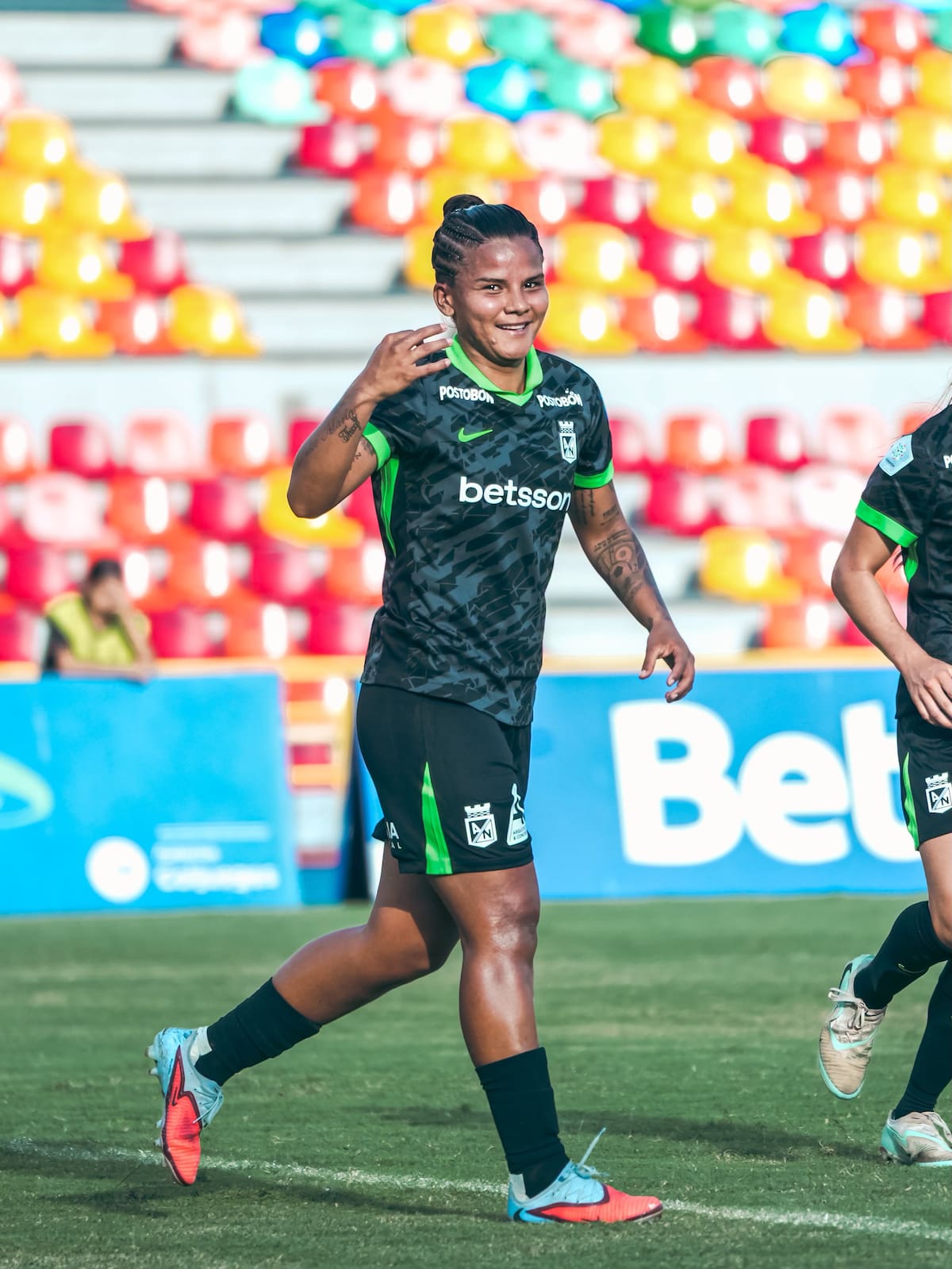 La delantera santandereana Manuela González es la goleadora de la Liga BetPlay Femenina de 2026. Foto: Atlético Nacional.