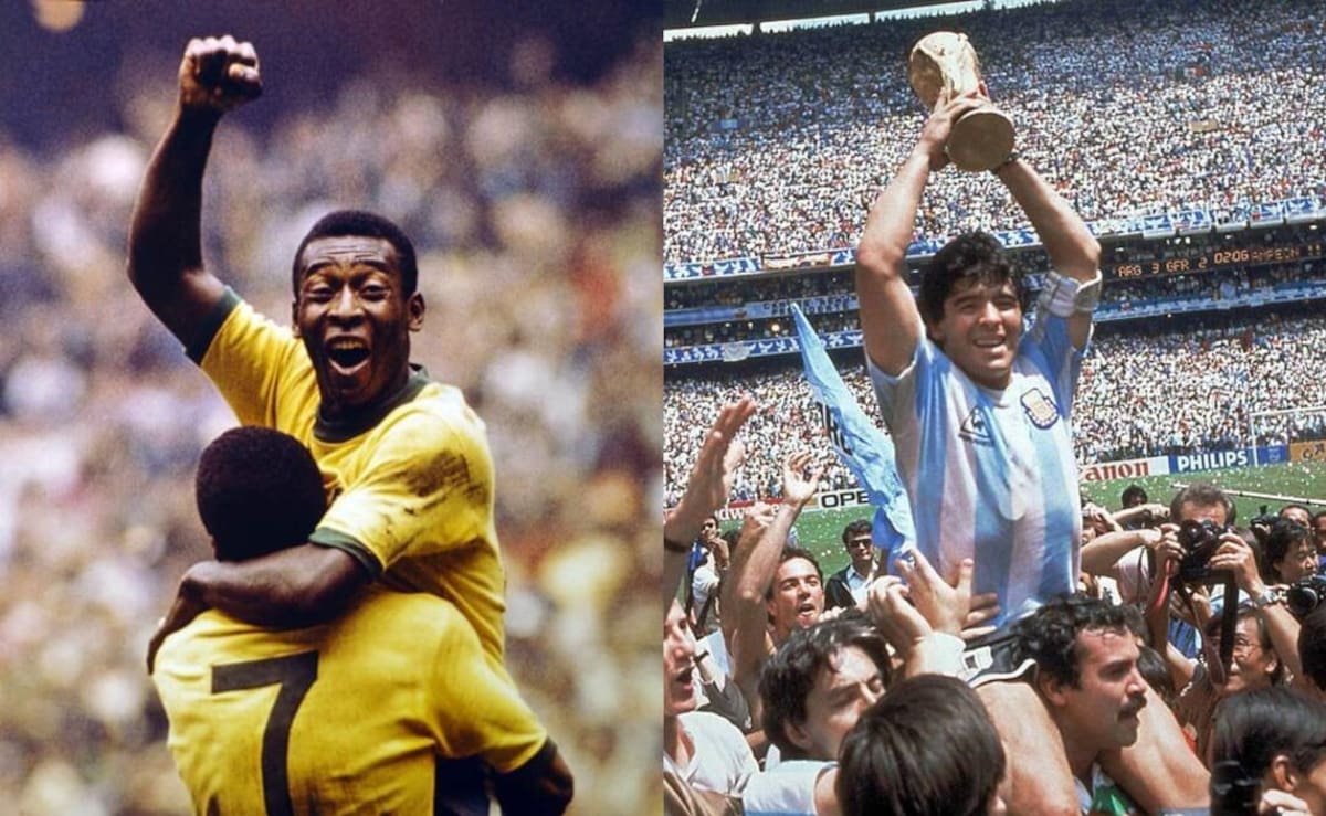 Ningún otro estadio en el mundo puede presumir de haber visto campeones a Pelé y Maradona. Ambos levantaron la Copa del Mundo en el histórico Estadio Azteca de México. Imagen de apoyo IA.