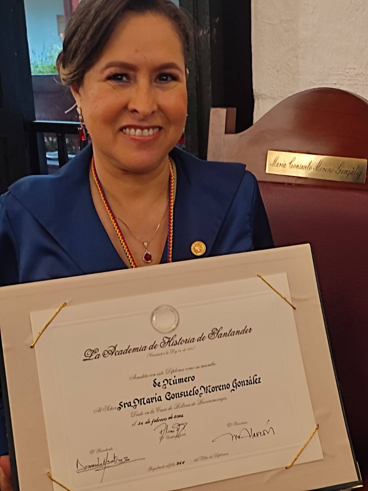 María Consuelo Moreno González es nueva Académica de Número en la Academia de Historia de Santander. Foto suministrada/VANGUARDIA