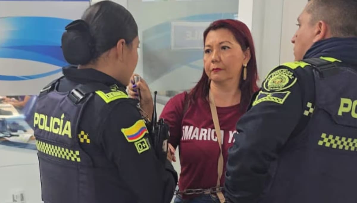 María del Pilar Aguilar, periodista que protestó en una EPS en Cali. Foto: Suministrada