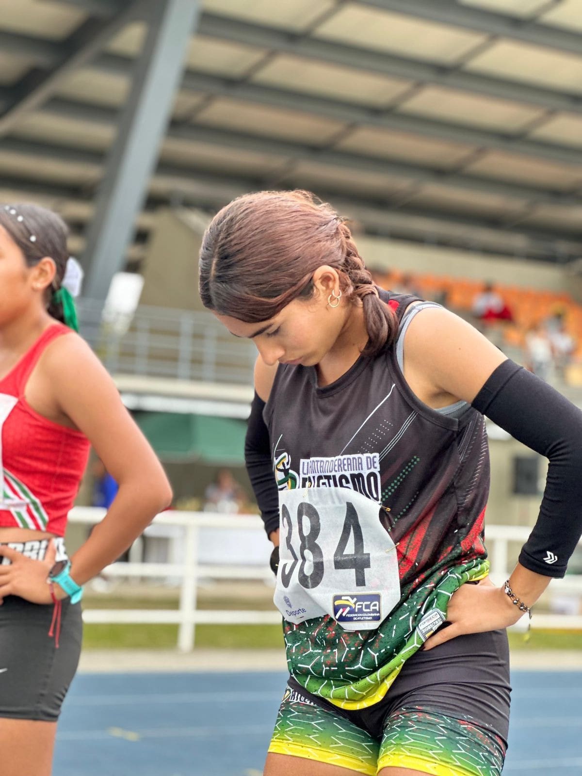 María Fernanda Esteban, atleta santandereana que se subió al podio en la Copa Sudamericana de Fondo y Semifondo. Foto: Suministrada.