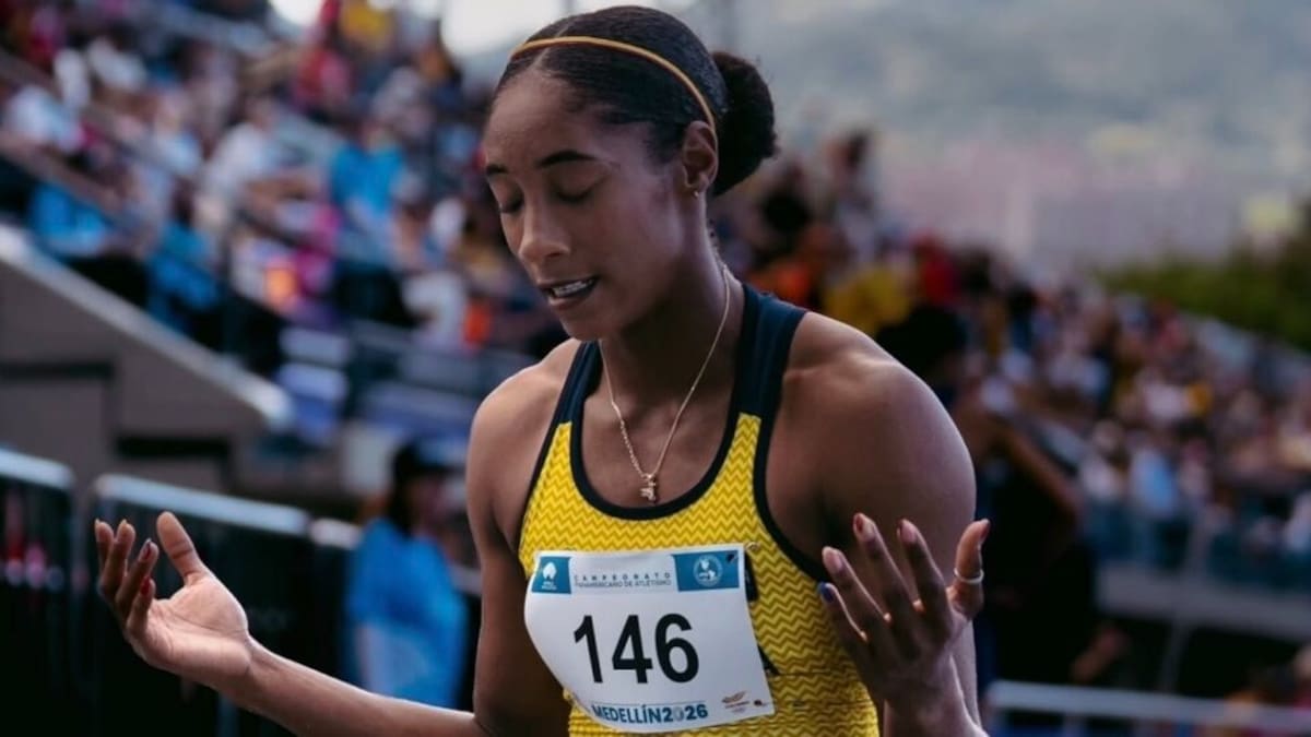 María Fernanda Murillo protagonizó una de las grandes actuaciones colombianas en el Campeonato Panamericano de Atletismo Mayores Medellín 2026. Foto: Comité Olímpico Colombiano/ Sebastian Lasquera (Atletismo suramericano)