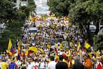 En imágenes: Así transcurrió la marcha contra las reformas de Petro en Bucaramanga
