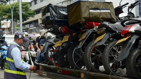 Más de 11.000 motos inmovilizadas en Bucaramanga reportan las autoridades