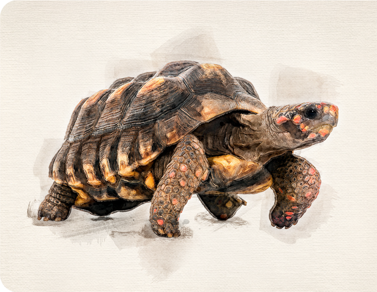 Tortuga Morrocoy o de patas rojas. Ilustraciones tomadas del Informe de Tráfico de Fauna Silvestre de la Defensoría del Pueblo.