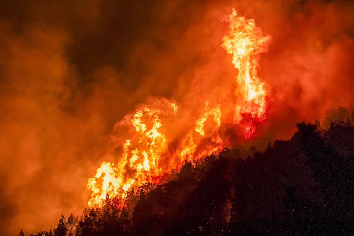 Fotografía que muestra los incendios forestales este miércoles, en el Hoyo provincia de Chubut (Argentina). Los incendios forestales en la Patagonia argentina se continuaron expandiéndose en las provincias de Chubut, Santa Cruz y Río Negro y han dejado ya un saldo de más de 4000 hectáreas, según datos oficiales. EFE/ Matías Garay