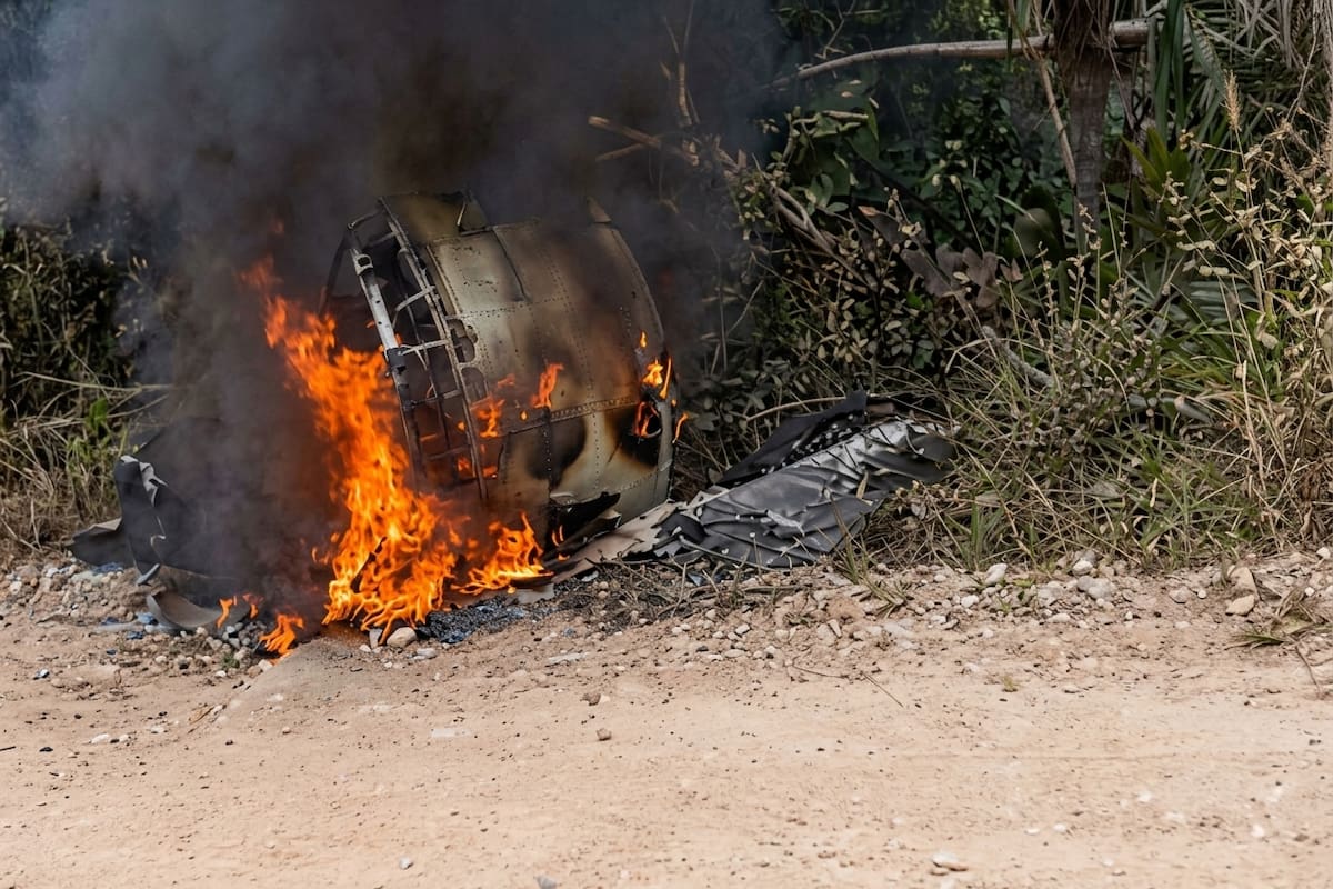 Masacre en Suaza, Huila, deja seis muertos y una camioneta incinerada en zona rural. | Foto: Captura de video, Imagen mejorada con IA.