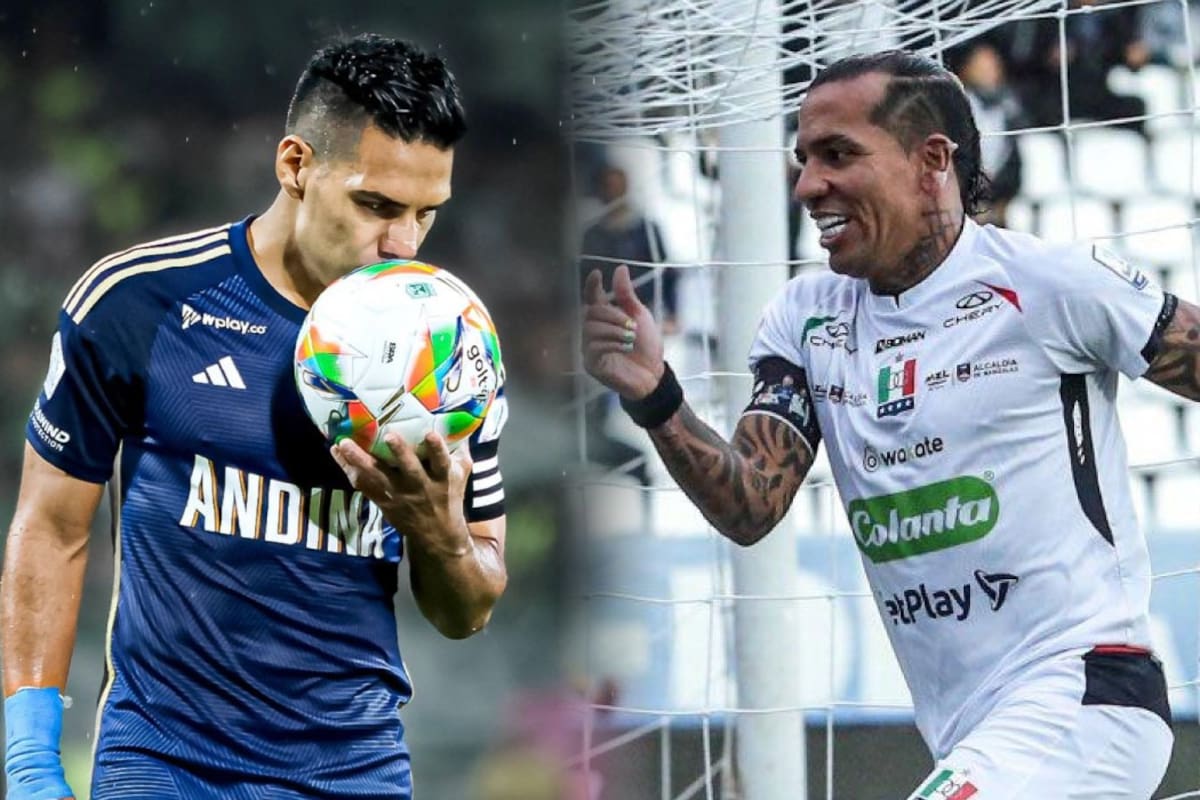 Dayro Moreno y Falcao García son los máximos goleadores colombianos de la historia, con 350 anotaciones a lo largo de su carrera futbolística. Foto cortesía Millonarios y Once Caldas.