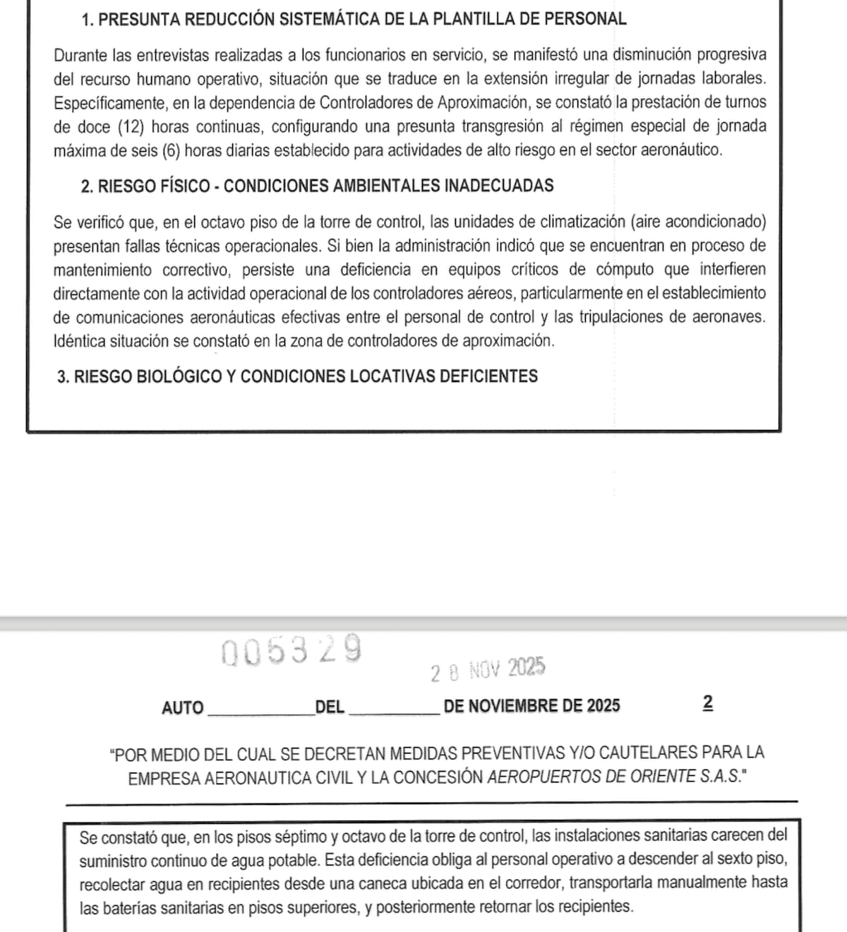 Medidas preventivas contra Aeropuerto Palonegro: conozca los motivos | Documento Mintrabajo
