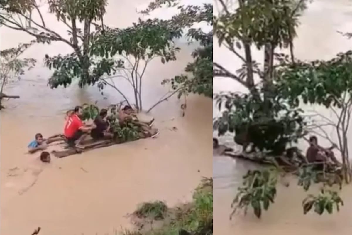 El menor permaneció aferrado a la copa del árbol durante más de 15 horas, mientras la creciente del río avanzaba por la zona rural de Necoclí.