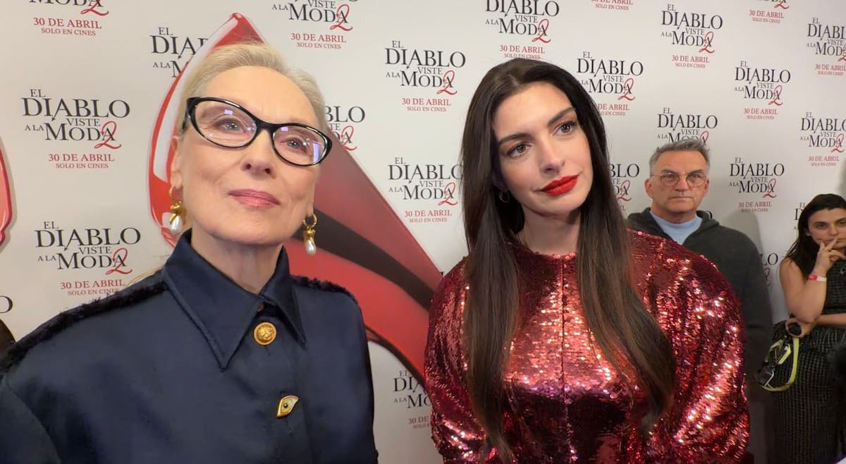 Meryl Streep y Anne Hathaway brillan en la pasarela por el estreno de ‘El diablo viste a la Moda 2’ en México.