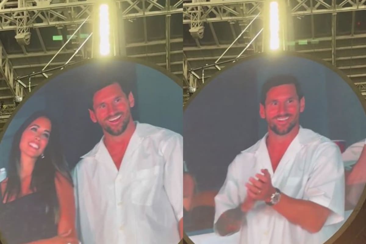 Messi y Antonela, protagonistas de un tierno momento en concierto de Coldplay.