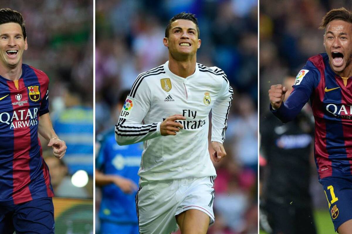 El argentino Lionel Messi y el brasileño Neymar Jr., ambos del registro del Barcelona, junto al portugués Cristiano Ronaldo, del Real Madrid, son los candidatos al Balón de Oro Fifa 2015, que se entregará el 11 de enero de 2016 en Zúrich, Suiza. (Foto: AFP / VANGUARDIA LIBERAL)