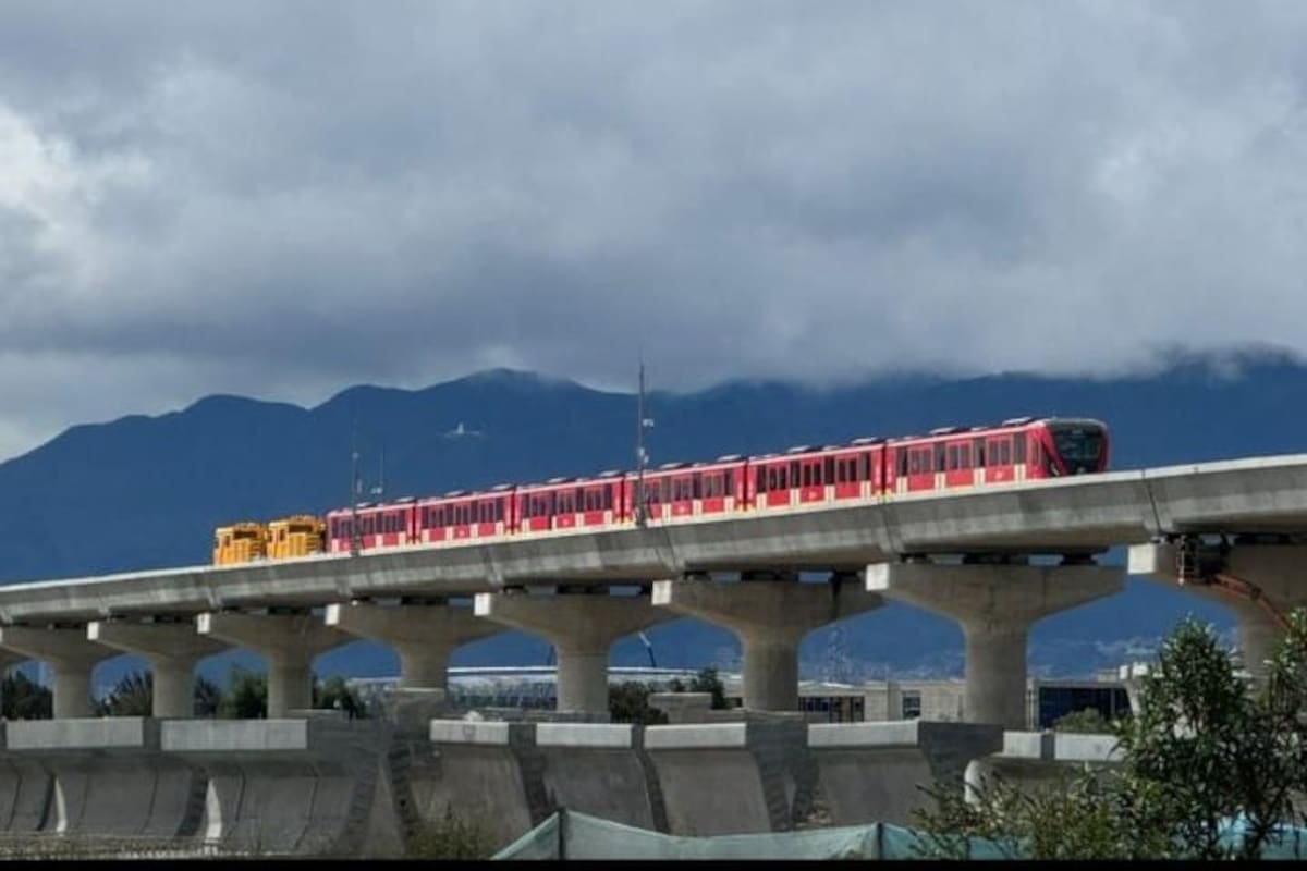 Metro de Bogotá inicia pruebas de rodaje: primer tren ya recorrió el viaducto.
Foto: Alcaldía de Bogotá.