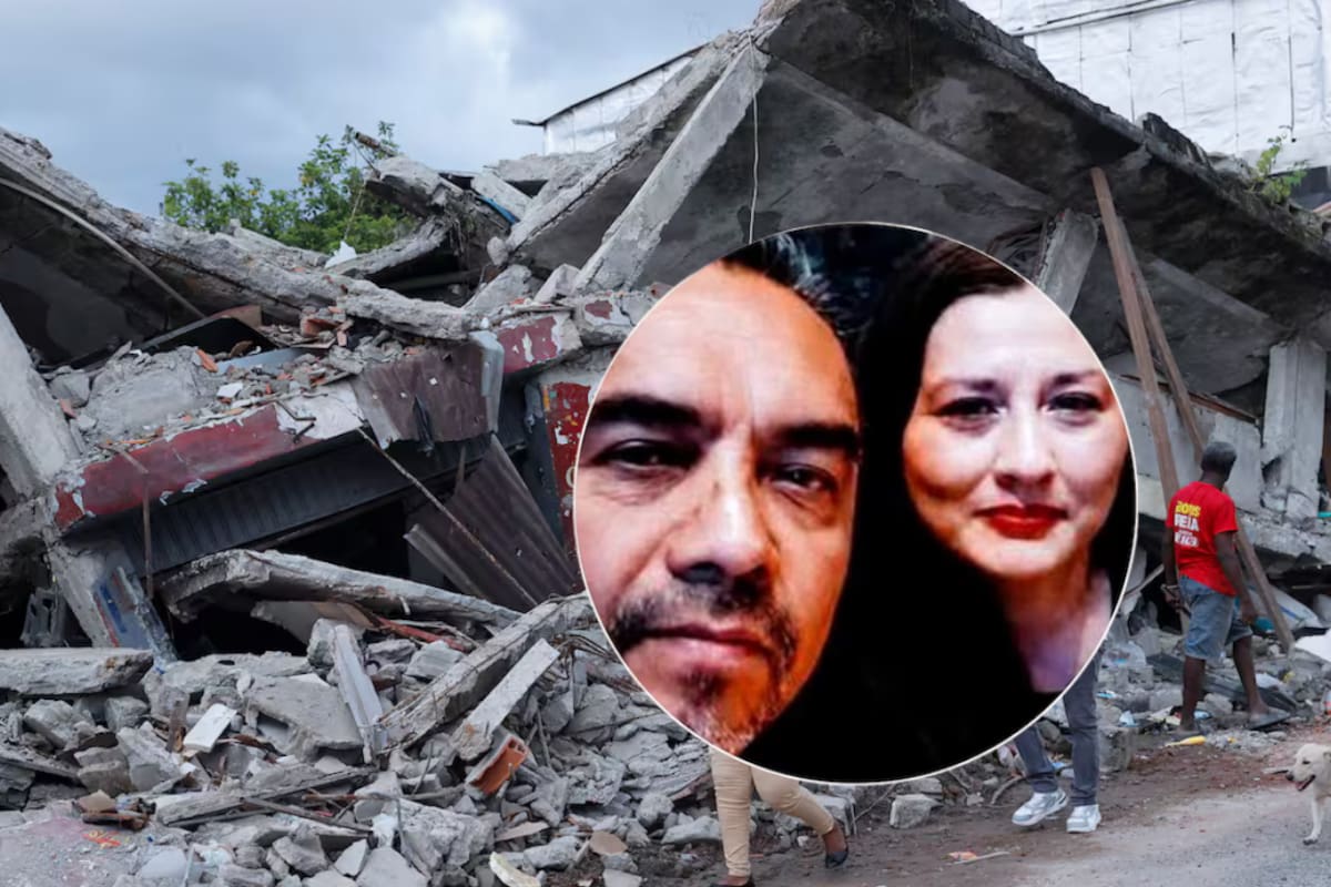 Mario Alberto Zapata y Brenda Eloísa Flores, la pareja mexicana que permanece desaparecida tras el terremoto que sacudió a Colombia. Foto tomada de: X.
