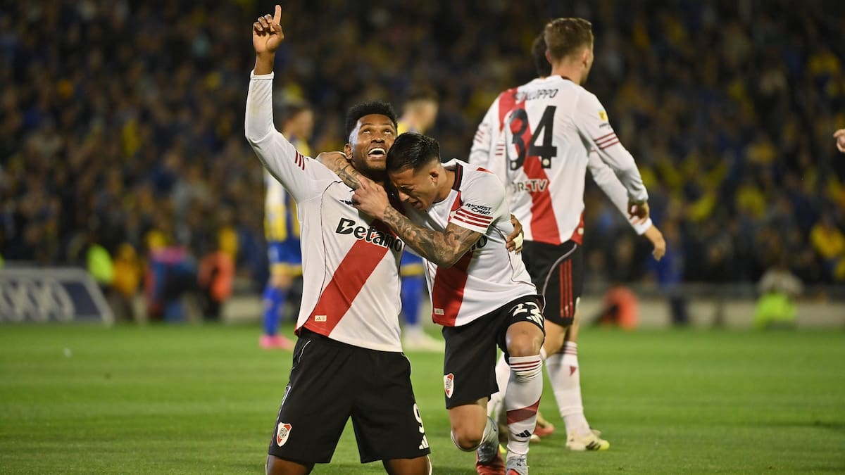 Miguel Ángel Borja igualó el registro goleador de Juan Pablo Ángel en River Plate. Foto: River Plate.