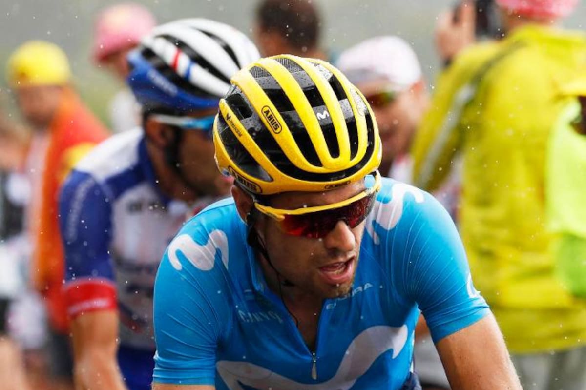 Mikel Landa habló de la estrategia de Movistar en la etapa 18. // EFE YOAN VALAT