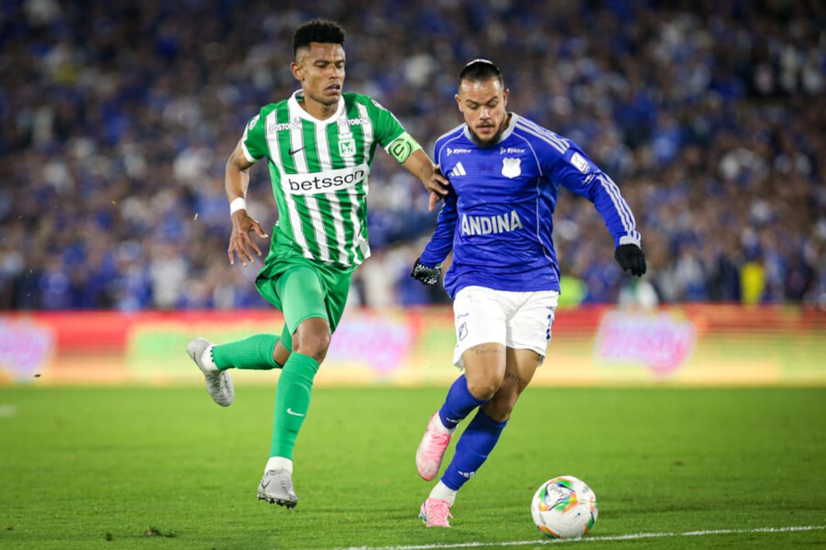 Millonarios doblegó 3-0 a Atlético Nacional, en la fecha 12 de la Liga BetPlay I de 2026. Foto: Colprensa.