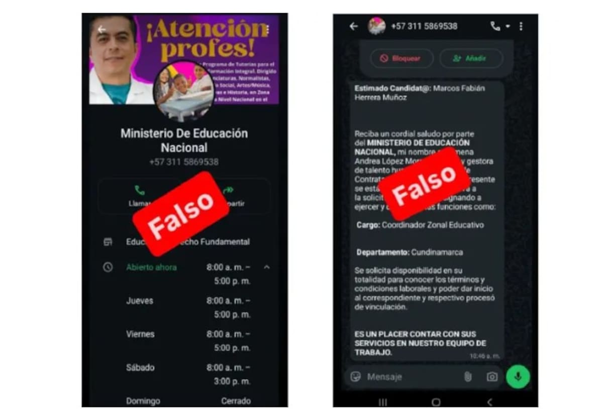 Mineducación denuncia estafa por Whatsapp