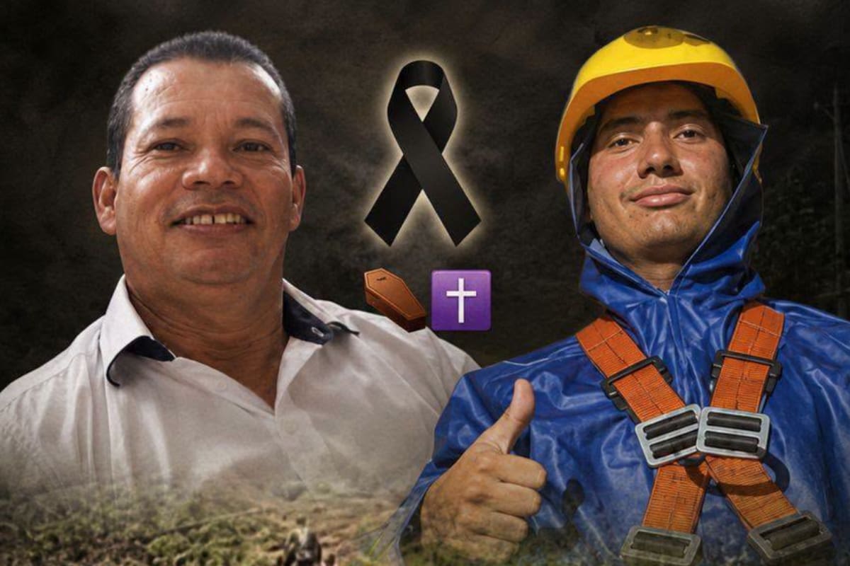 Ariel Amaya y Ángel Mauricio Rodríguez fueron hallados sin vida tras varias horas de búsqueda dentro del socavón.
Foto: redes sociales.
