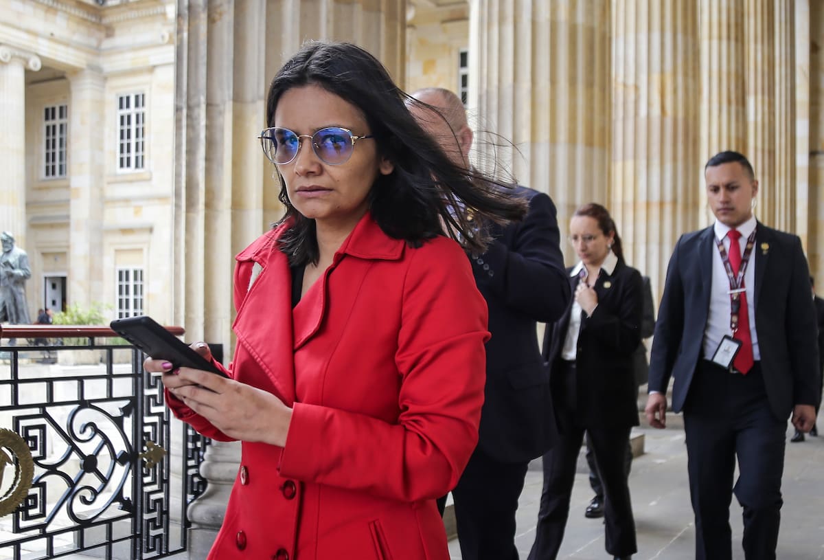 Bogotá. Septiembre 01 de 2025. Finaliza la radicación de ley de financiamiento en el congreso de la República.En la foto: Angie Rodriguez, Directora del Dapre. (Colprensa - Catalina Olaya)