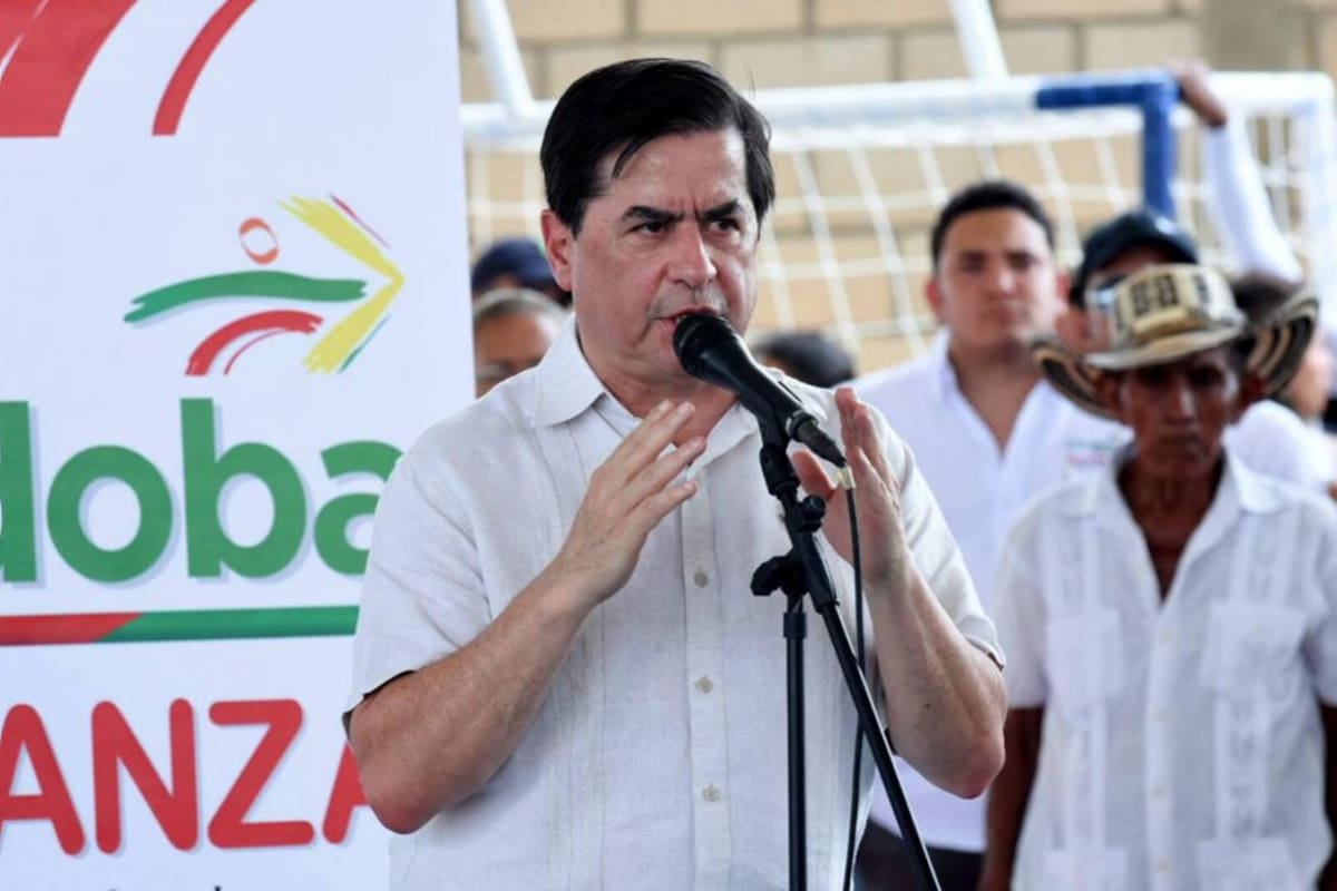 El Ministro del Interior, Juan Fernando Cristo, durante su intervención en el Congreso de la Internacional Socialista. (Foto: Colprensa/VANGUARDIA LIBERAL )