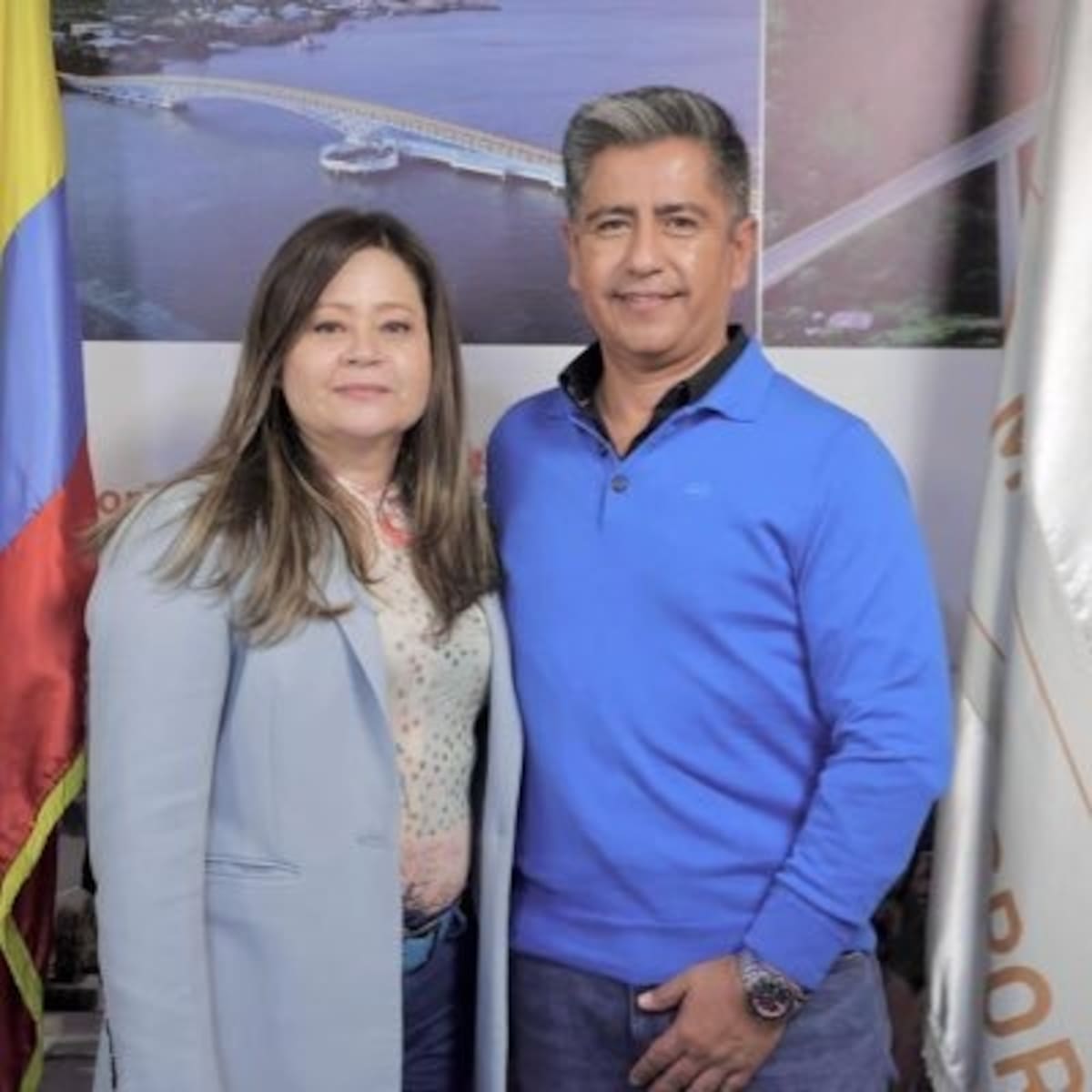 La ministra de Transporte, María Fernanda Rojas, y el director del Invías, Jhon Jairo González Bernal | Foto Tomada de Mintransporte