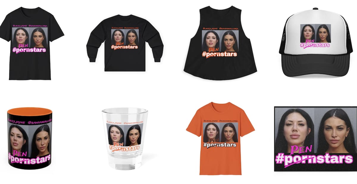 Modelos de OnlyFans arrestadas tras incidente de vuelo en el aeropuerto de Miami, ahora venden mercancía.