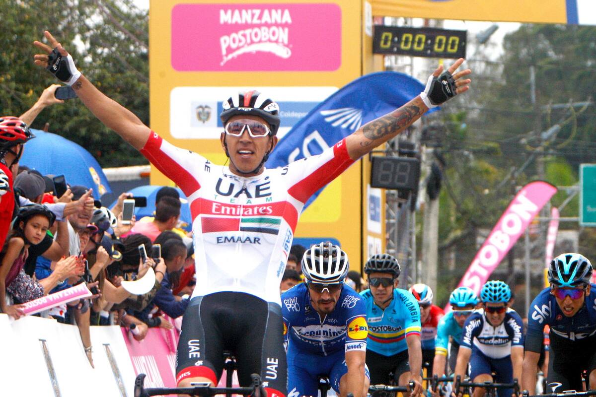 El colombiano Juan Sebastián Molano, del UAE Emirates, fue el más rápido en la tercera etapa del Tour Colombia 2.1, carrera que ahora lidera Rigoberto Urán.