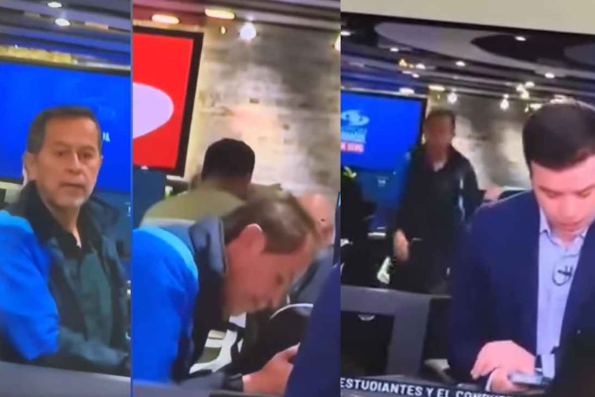 Lo pillaron en vivo: trabajador de Noticias Caracol intentó besar a colega.