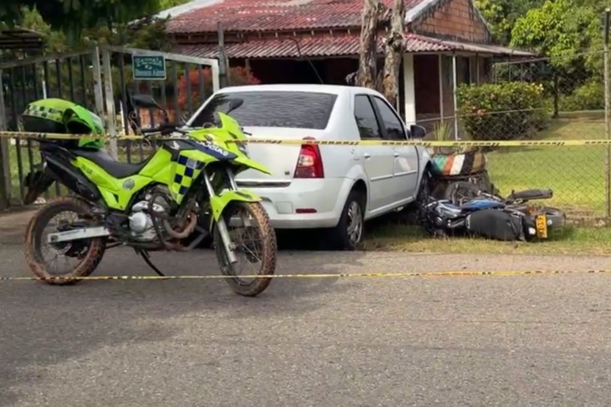 Motociclista murió tras chocar contra un vehículo en vía de Santander