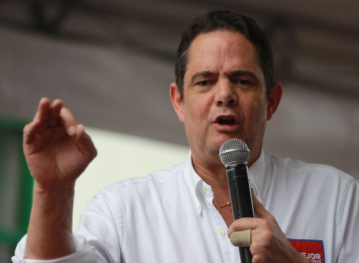 El exvicepresidente de Colombia Germán Vargas Lleras durante un acto político. EFE/ Ernesto Guzmán Jr. /ARCHIVO