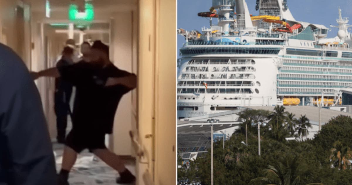 El pasajero de crucero Michael Virgil se agitó después de perderse mientras intentaba encontrar su habitación, lo que provocó un altercado con el personal.