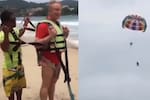 Video: turista murió tras caer 30 metros mientras practicaba parasailing en Tailandia