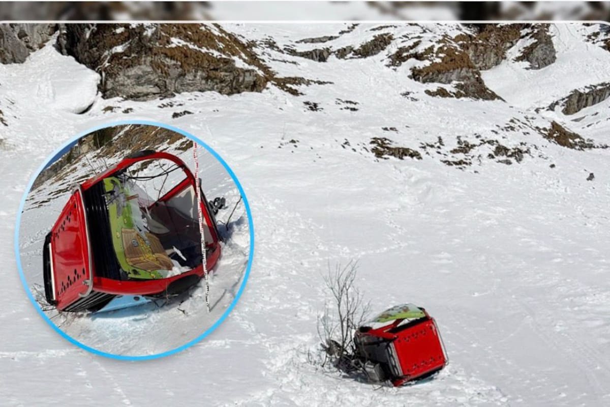 Una mujer perdió la vida tras el desplome de una cabina de teleférico en los Alpes, en Suiza.