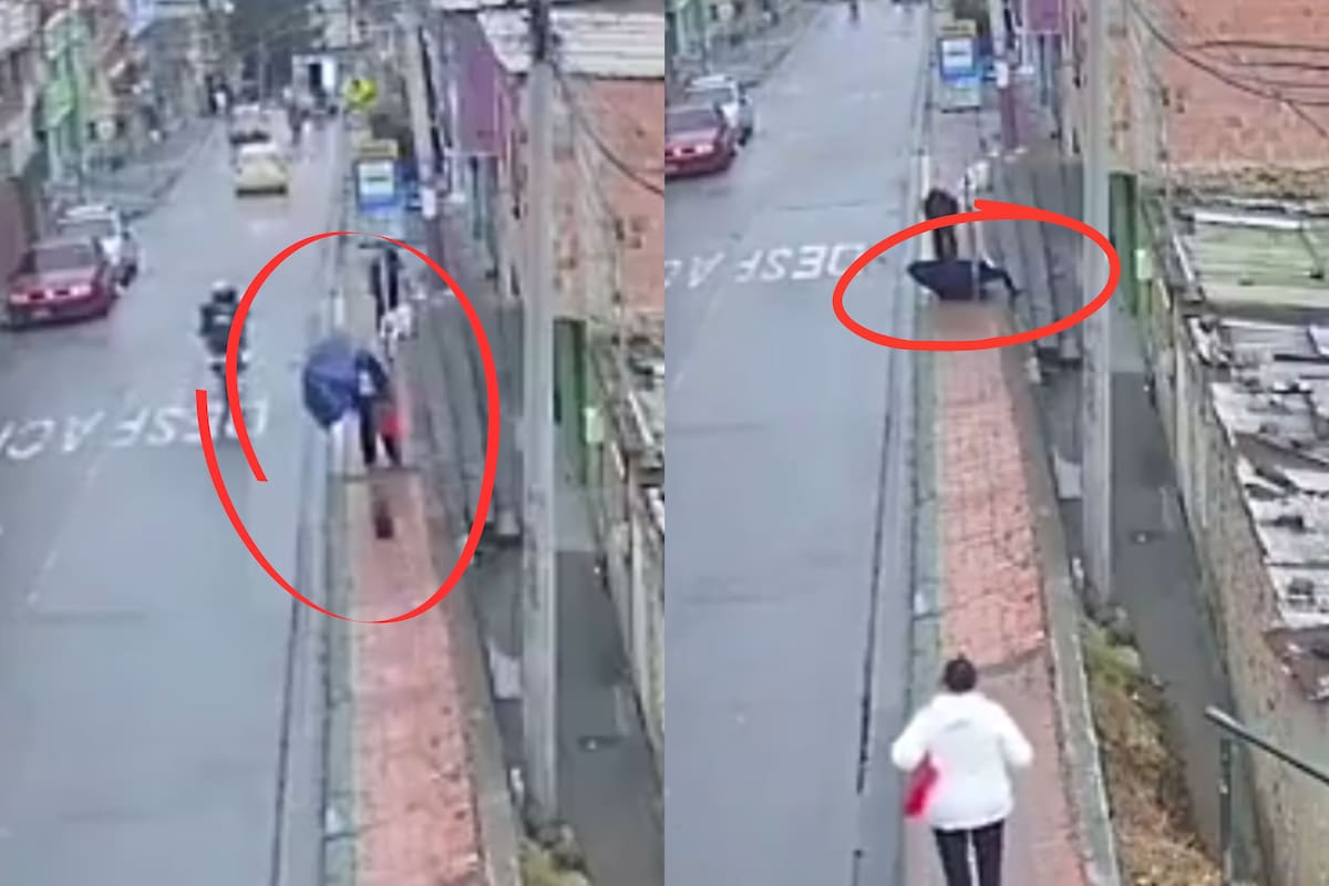 La Policía busca establecer si el elemento cayó de un vehículo o fue lanzado. | Foto: Captura tomada de Video.