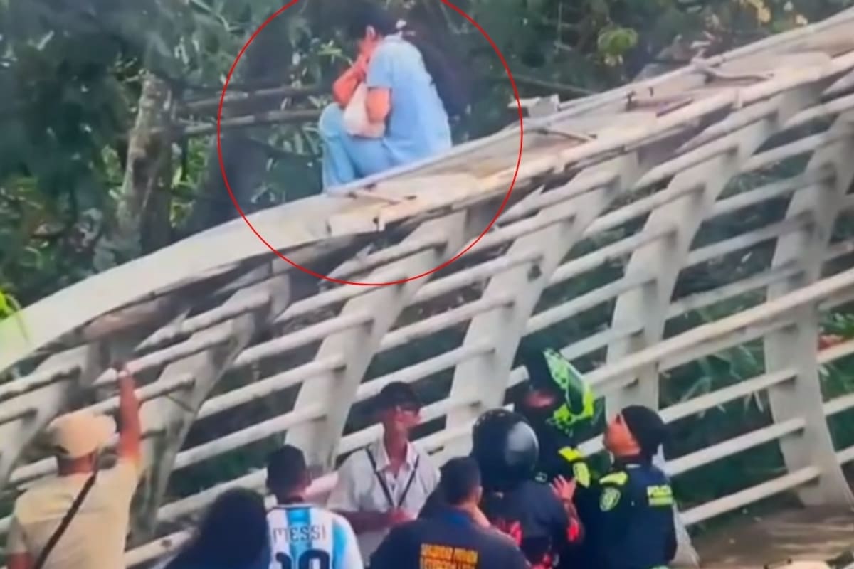 Mujer fue rescatada cuando intentaba lanzarse al vacío en Bucaramanga
