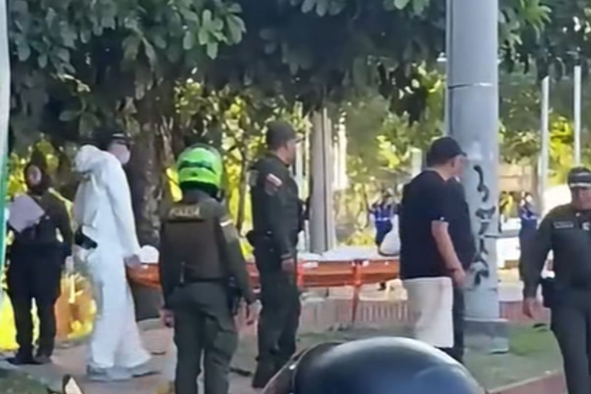 El hallazgo ocurrió en el puente del antiguo Seguro Social, en Ocaña.
Foto: captura de video - redes sociales.