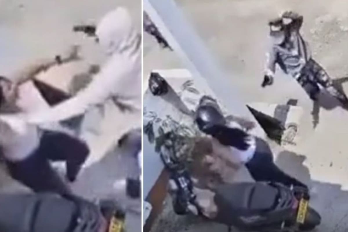 Mujer se enfrentó a golpes a dos ladrones armados que le querían robar la moto y los sacó corriendo