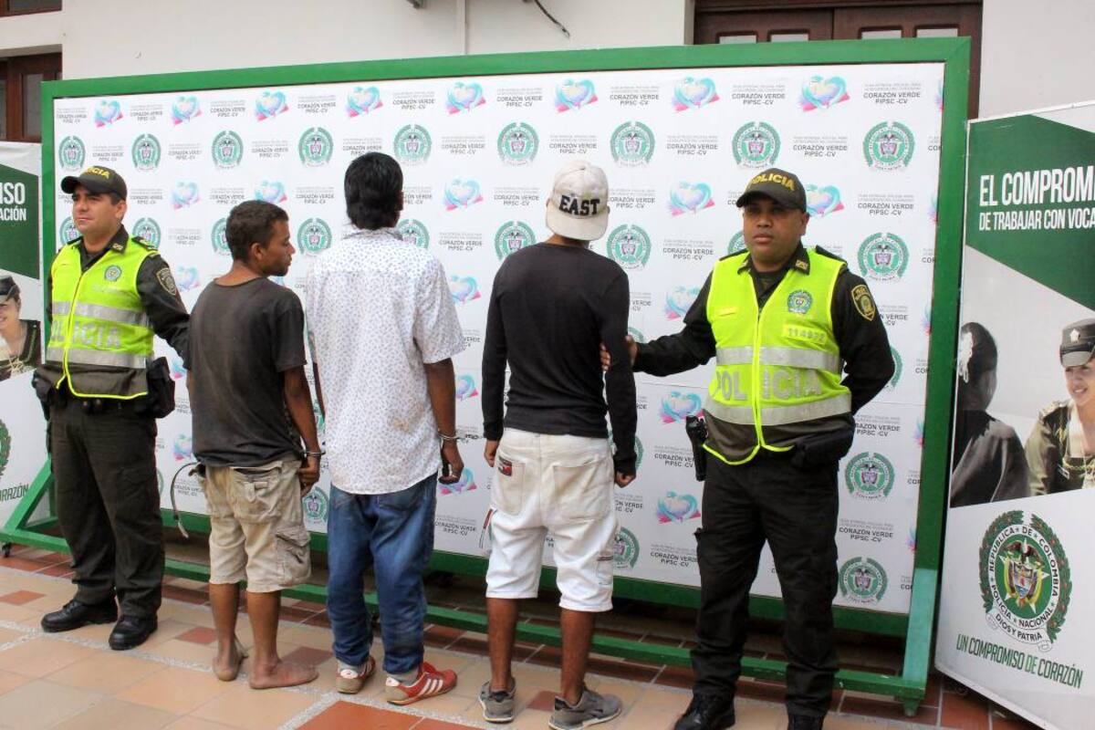 Los tres capturados deberán responder por el homicidio de Brandon Pérez Rangel, de 21 años. (Foto: Suministrada / VANGUARDIA LIBERAL)