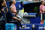 La frustración de Marcelo Bielsa luego del debut de Uruguay ante Arabia Saudita
