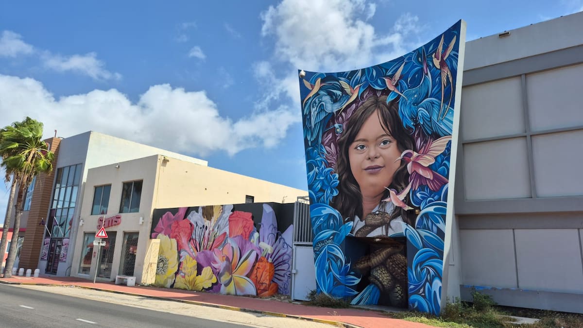 Mural del barrio San Nicolás en Aruba. Esta zona tiene más de 90 murales de algunos de los artistas callejeros más destacados del planeta. (Juan Carlos Chio / VANGUARDIA)