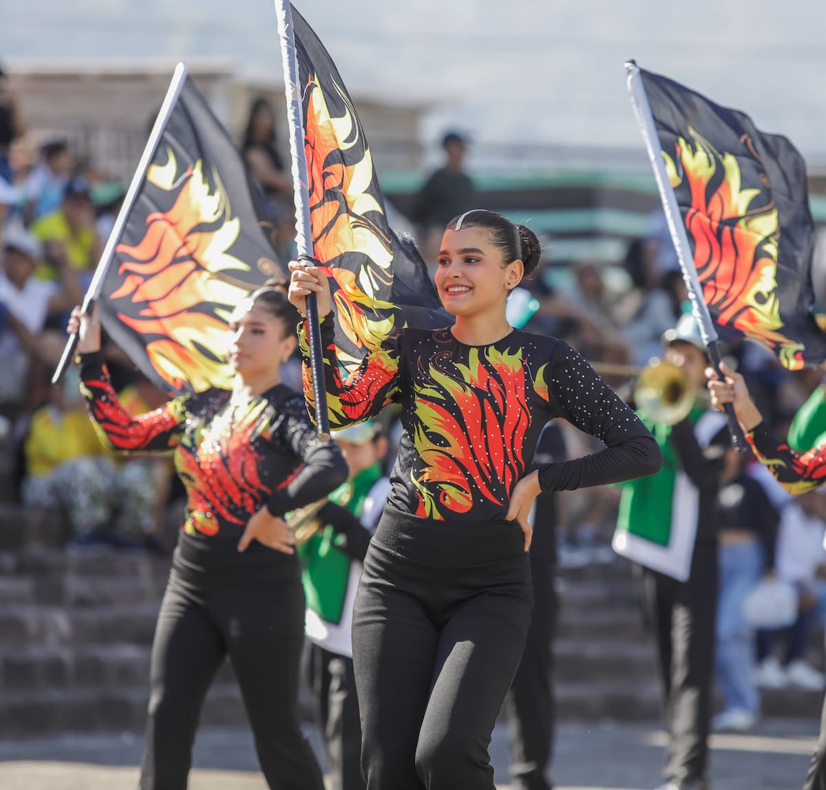 Las bandas de las instituciones educativas oficiales fueron protagonistas de la conmemoración con la que Piedecuesta recordó los 207 años de la Batalla de Boyacá y rindió homenaje a los participantes de la campaña libertadora.