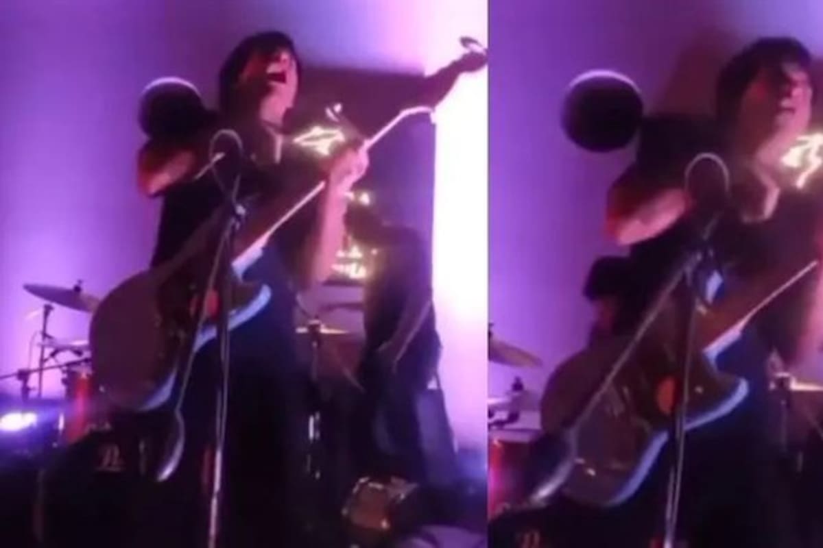 Cantante de una banda de rock se electrocuta durante show en vivo en Lima.