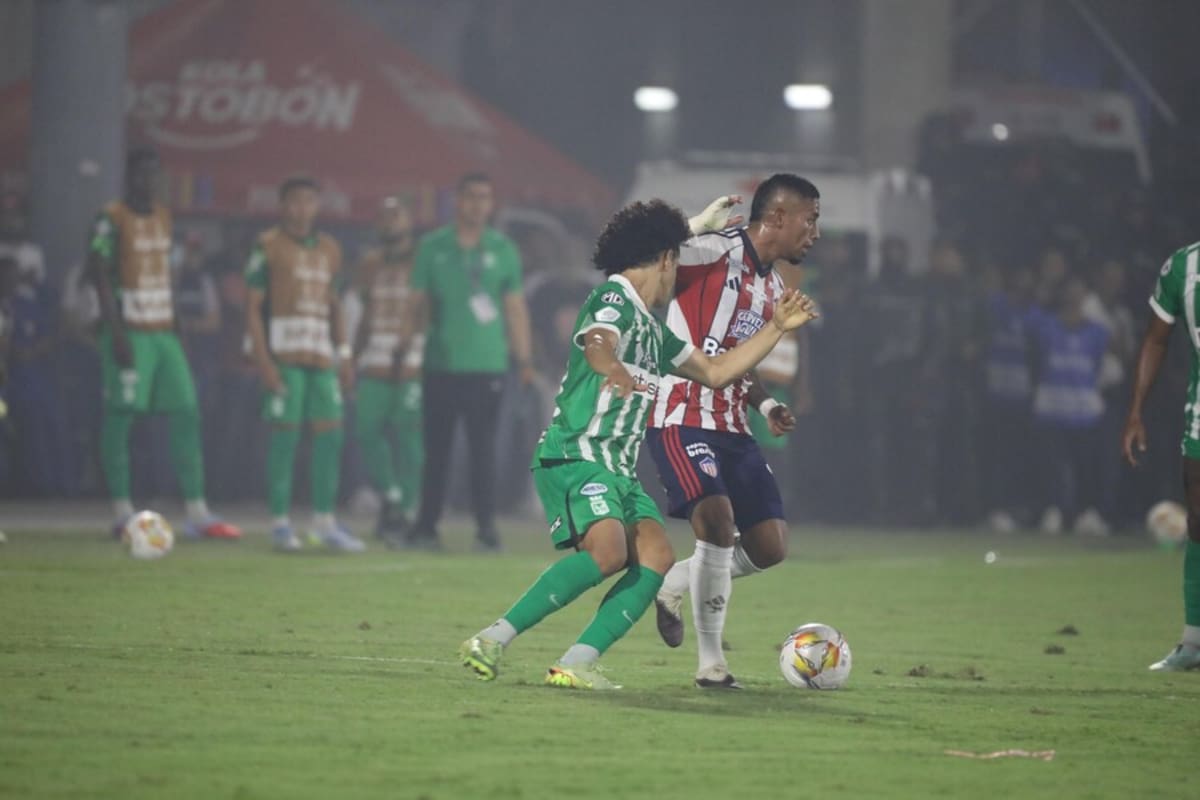 Junior de Barranquilla sacó una ventaja de 3-0 en el partido de ida de la final de la Liga BetPlay I de 2026. Foto: Colprensa.