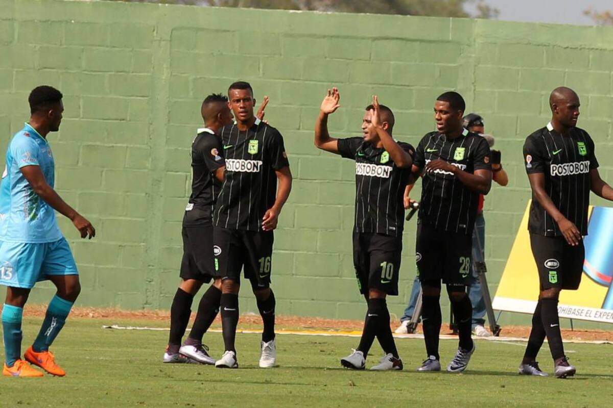 Atlético Nacional doblegó 3-0 a Jaguares en calidad de visitante y es el líder de la Liga Águila después de las dos primeras fechas. El ‘verde paisa’ se impuso con anotaciones de Macnelly Torres, Jónathan Copete y Orlando Berrío. (Foto: Colprensa / VANGUARDIA LIBERAL)