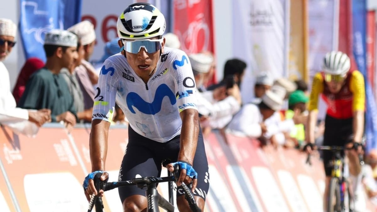 Nairo Quintana es protagonista en el Tour de Omán, donde se ubica en la décima casilla de la clasificación general. Foto: Movistar Team.