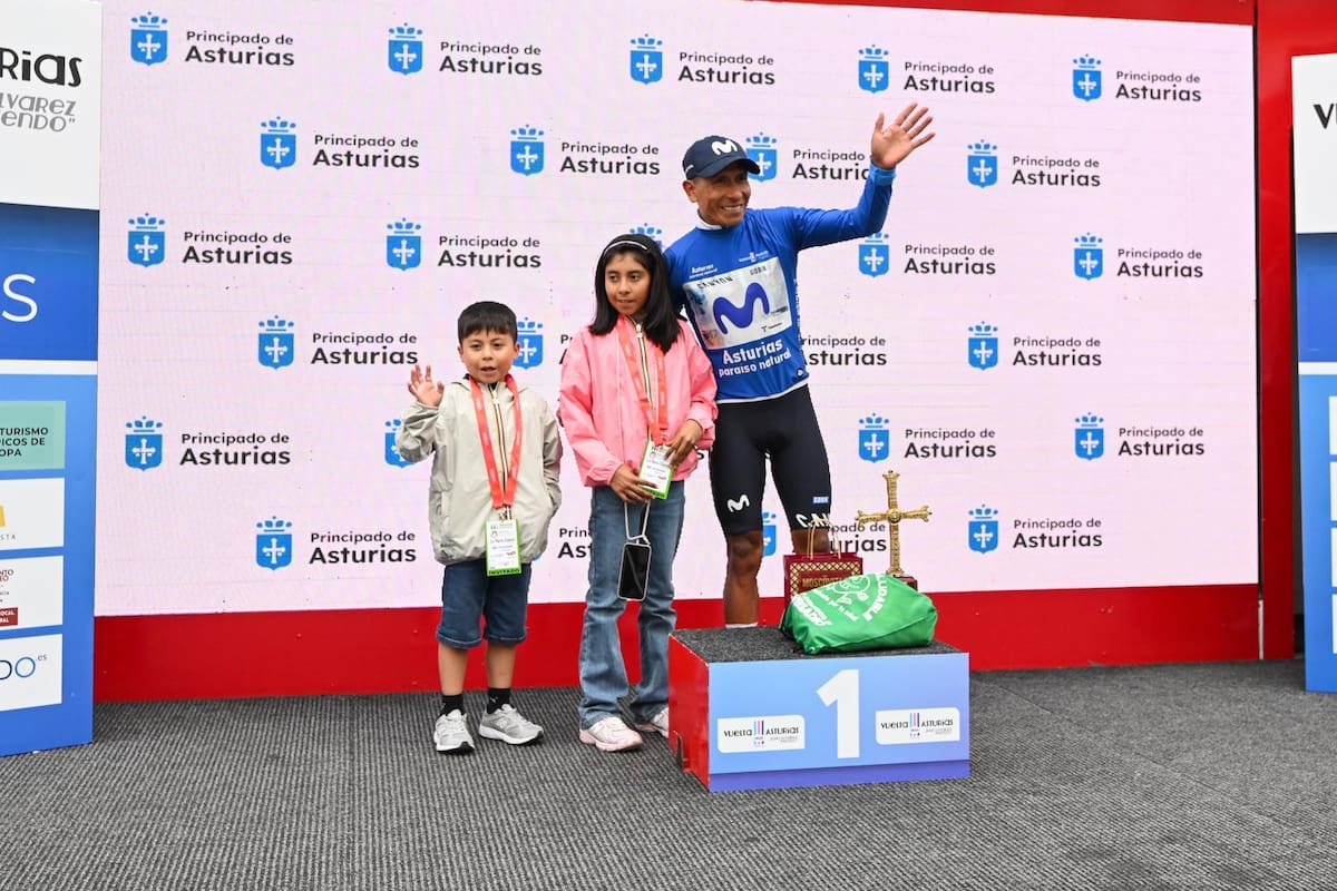 Nairo Quintana resiste como líder en la Vuelta a Asturias. Foto: Vuelta a Asturias