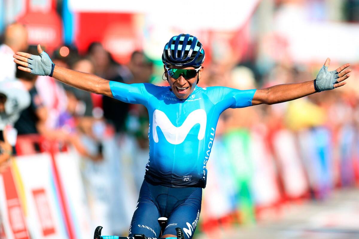 Nairo Quintana es líder tras ganar la etapa de este domingo en la Vuelta a España