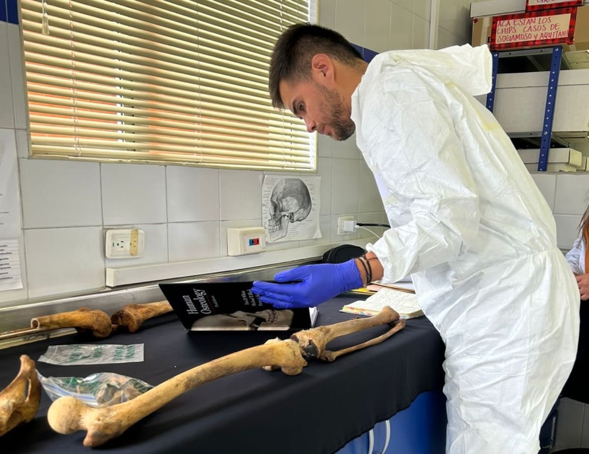 Prácticas forenses a cada uno de los cuerpo calcinados.